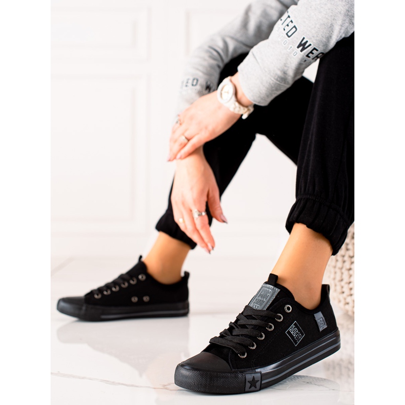 Big Star Sneakers til kvinder JJ274257 sort 2