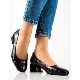 Casual Sergio Leone pumps sort rød 1