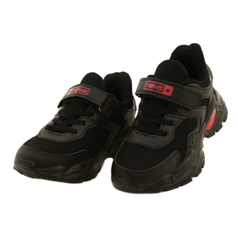 NEWS Velcro Drenge Sportssko Nyheder 22DZ32-4930 Sort 2