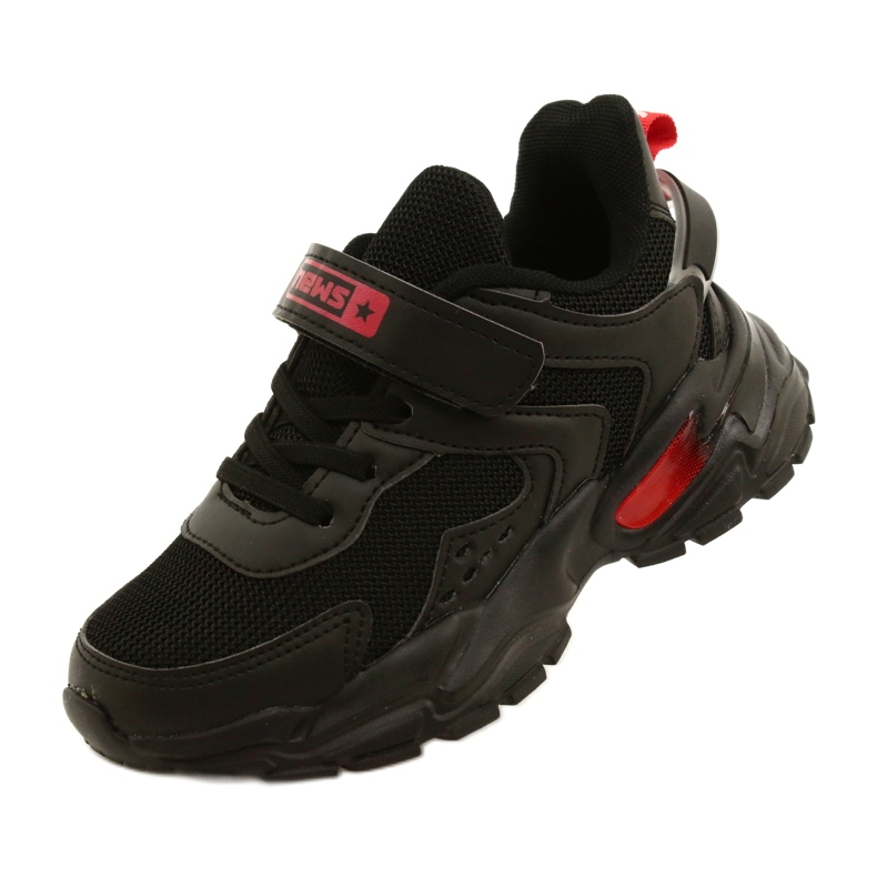 NEWS Velcro Drenge Sportssko Nyheder 22DZ32-4930 Sort 4