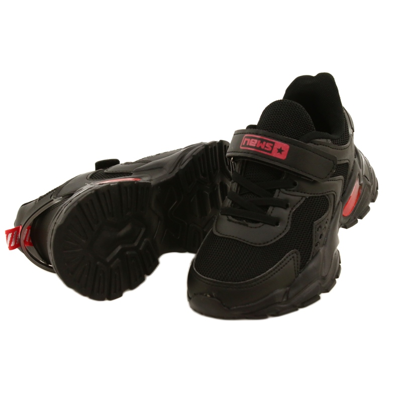 NEWS Velcro Drenge Sportssko Nyheder 22DZ32-4930 Sort 3
