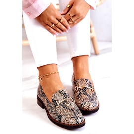 Dame loafers Laura Messi 2307 Beige-Sort 3