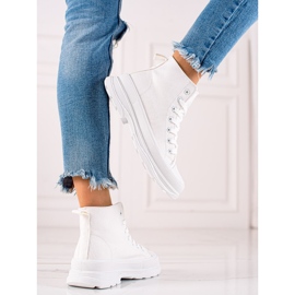 TRENDI Hvide høje sneakers 1