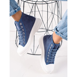 Sweet Shoes Sneakers i høj ruskind blå 2