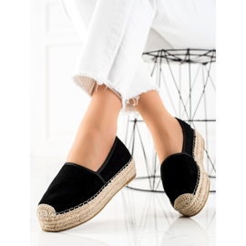 Bestelle Sort Espadrilles på platformen 1