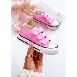 Børnesneakers med velcro Pink Bernie lyserød 2