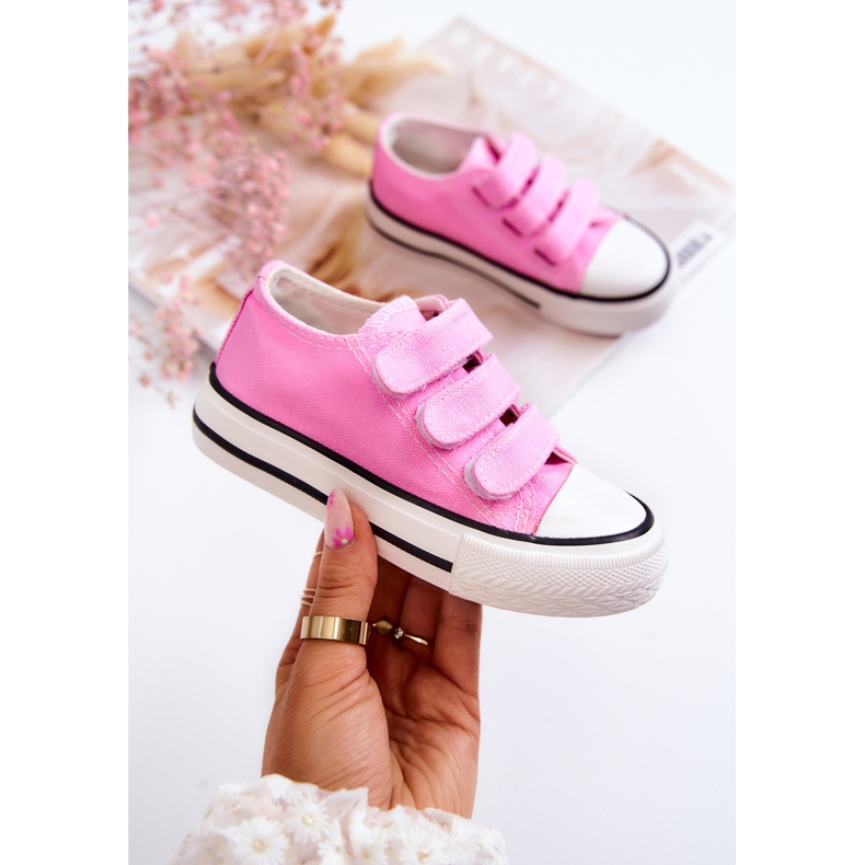 Børnesneakers med velcro Pink Bernie lyserød 2