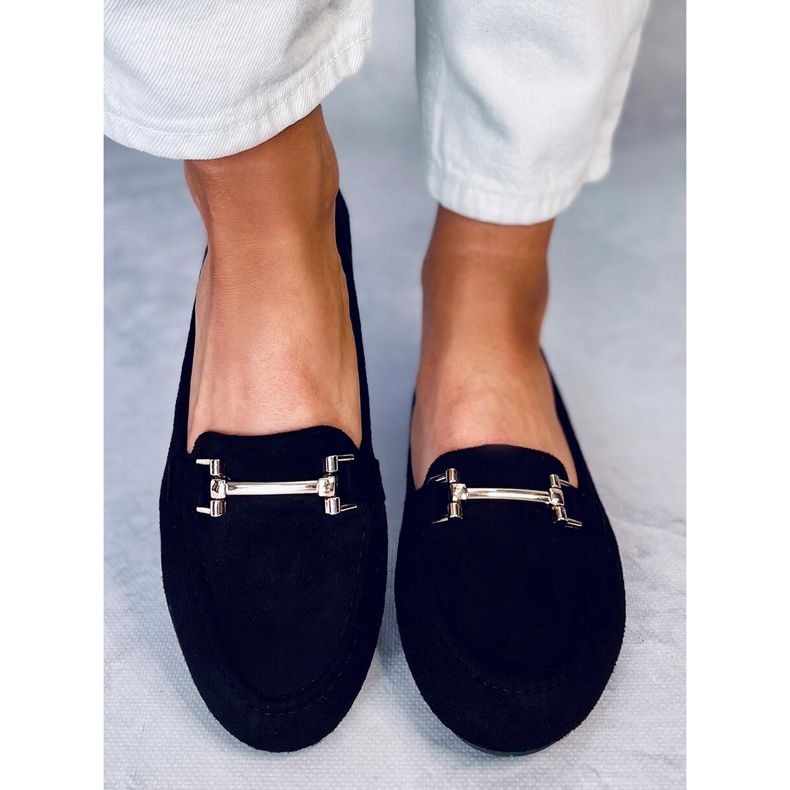 Kubra Black dame loafers sort 1