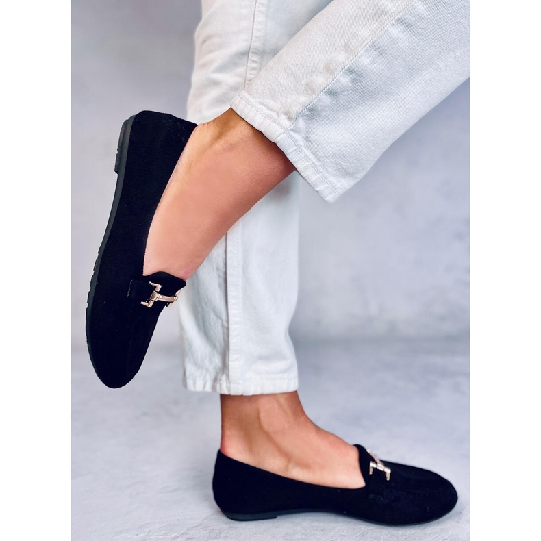 Kubra Black dame loafers sort 2