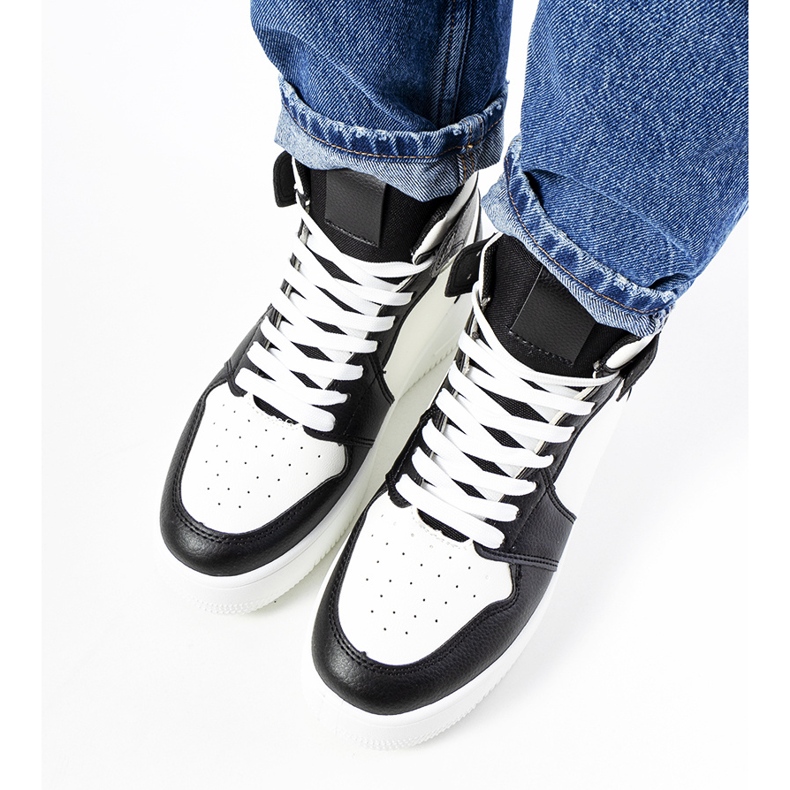 Sorte og hvide Dellucci ankelsneakers 1