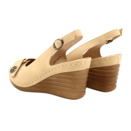 Kvinders kilesandaler med dekoration Evento 22SD98-4544 beige 4