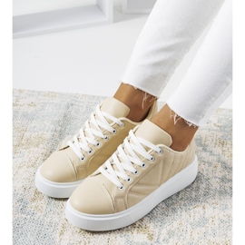 Beige sneakers med chunky Matthew såler 1