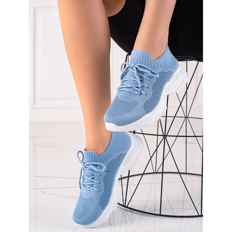 Renda Blå sneakers med snøre 1