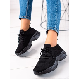 Renda Sorte sneakers med snøre 1