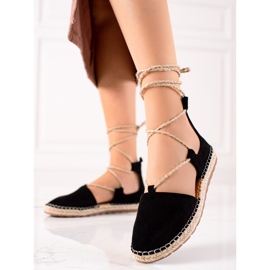 Lucky Shoes Bundet sort Espadrilles 1