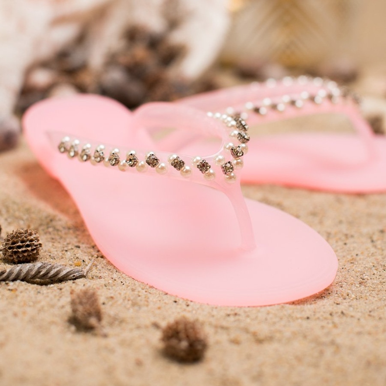 Vices Flip-flops med ornamenter skruestik lyserød 1