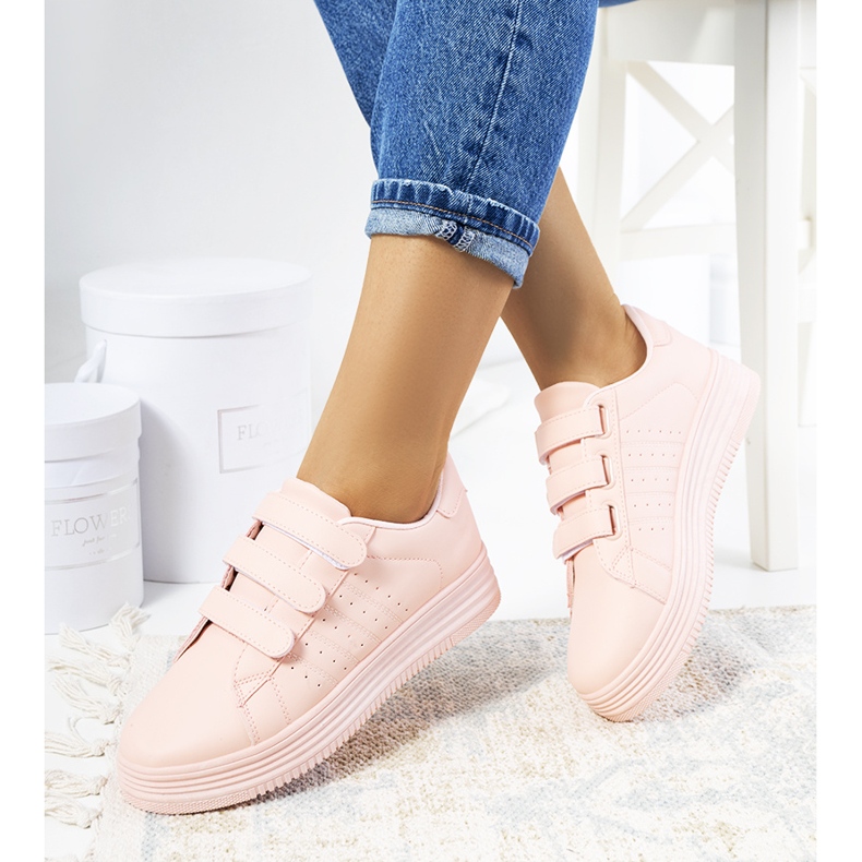 Pink sneakers på Nizza platformen lyserød 1