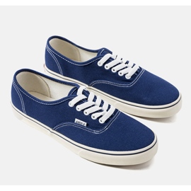 Hør marineblå sneakers til mænd 1