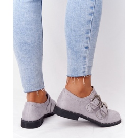 Damebrogues med spænder Lu Boo Grå 1