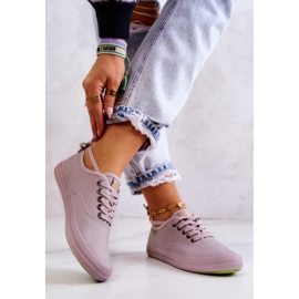 Lette damesneakers Big Star JJ274264 Grå lyserød 2