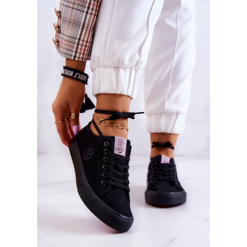 Dame materiale sneakers Cross Jeans JJ2R4049C Sort 1