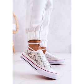 Kvinders hvide Venture gennembrudte sneakers 2