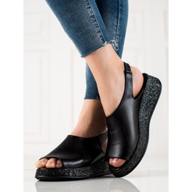 TRENDI Sandaler På Glitter Platformen sort 2