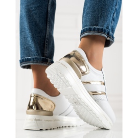 Filippo Hvide læder sneakers gylden 2