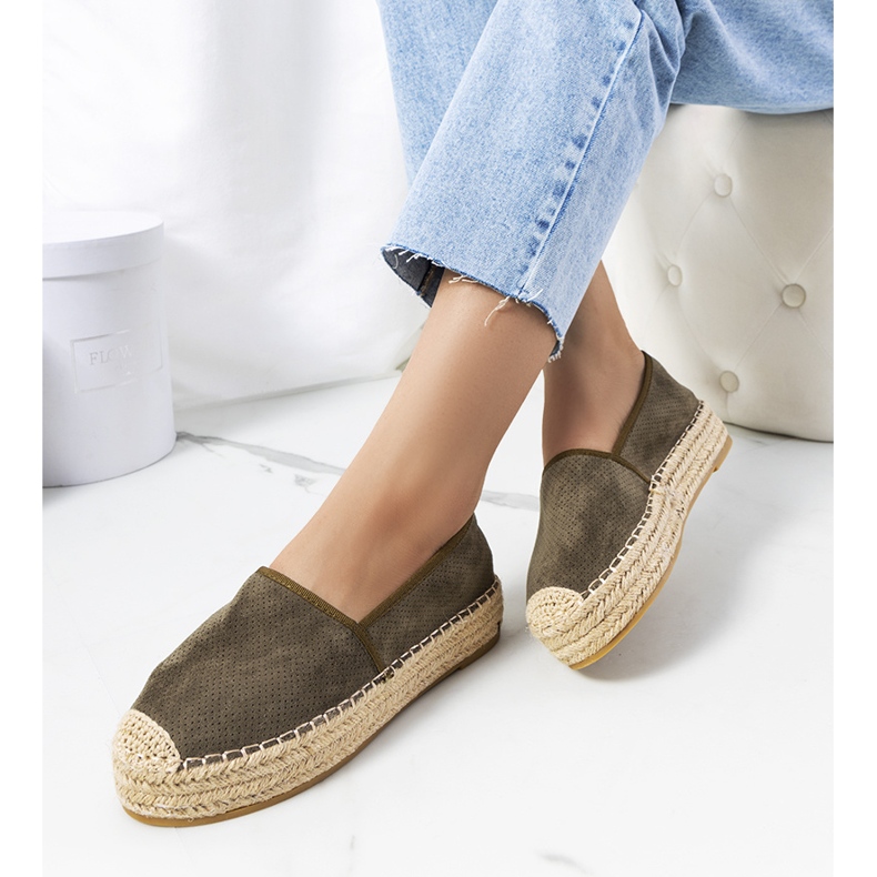 Grønne Capelle gennembrudte espadriller 1
