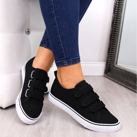 Tekstilsneakers med velcro Atletico W ATC336B sorte 2