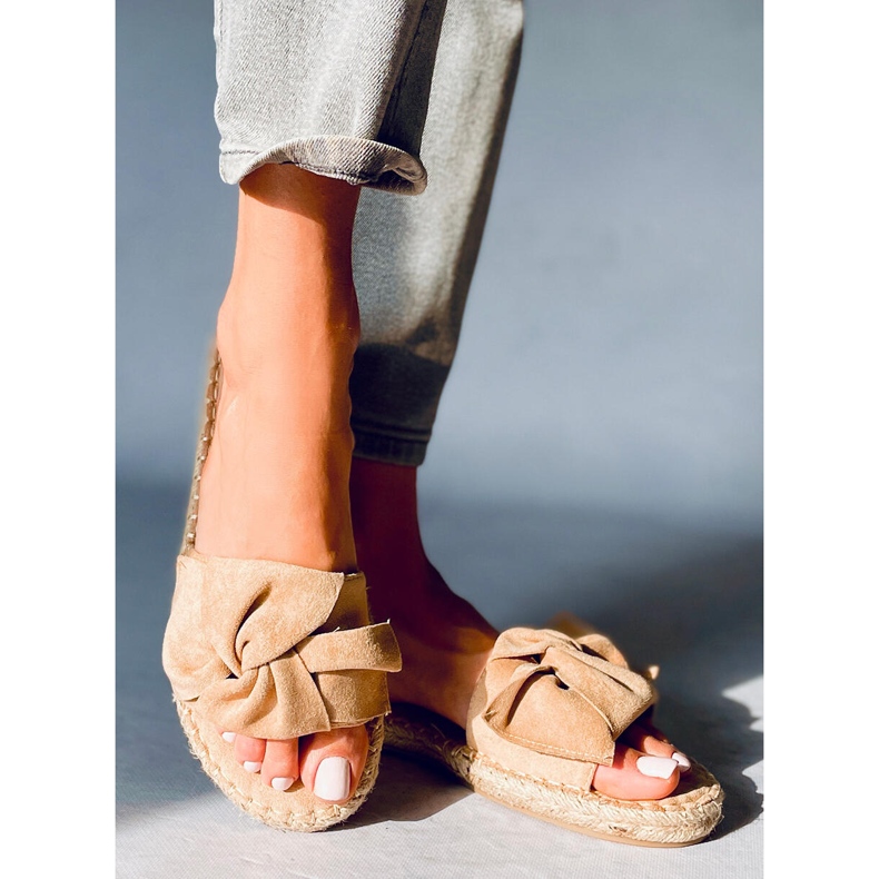 Baina Camel espadrilles hjemmesko beige 2