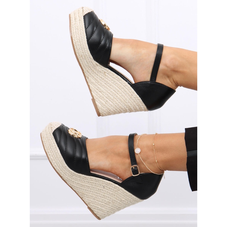 Aika Black kile sandaler sort 1