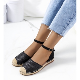 Sorte lyons flettede espadriller 1