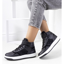 Sorte Jeanny ankel sneakers 1