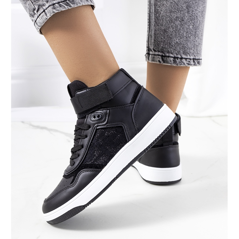 Sorte Jeanny ankel sneakers 2