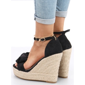 Espadrillesandaler på kilen Aida Black sort 1