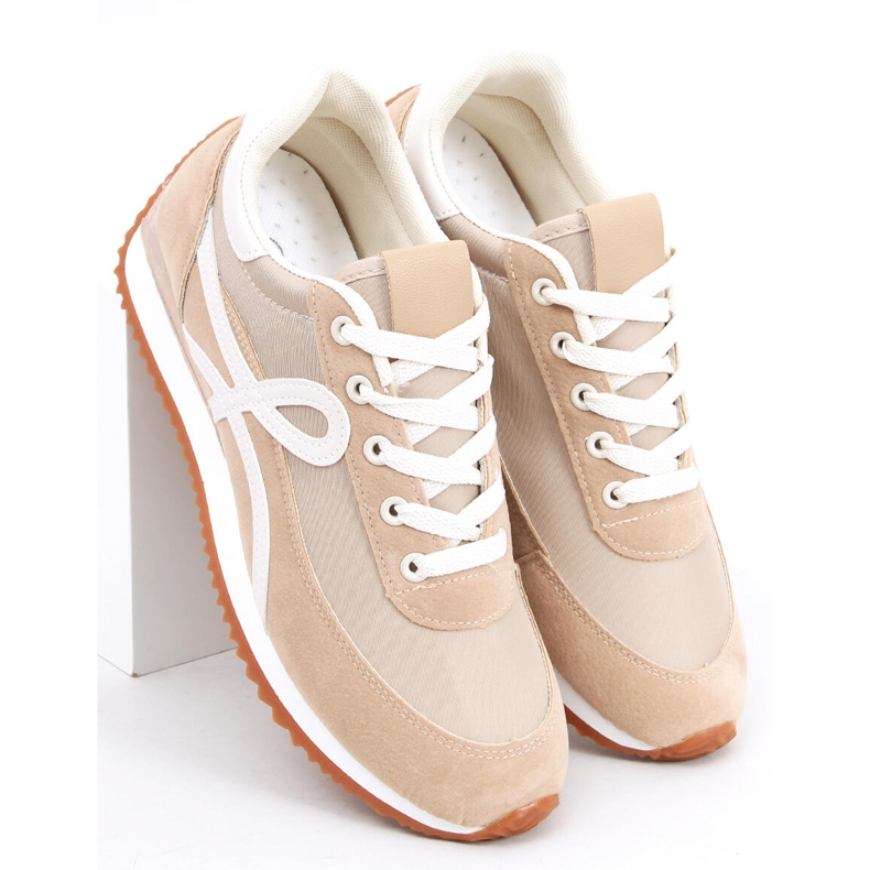 Coby Khaki trænere beige 1