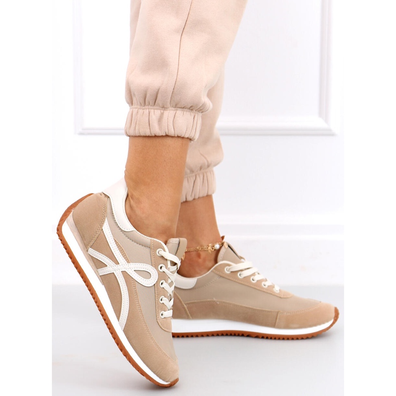 Coby Khaki trænere beige 2