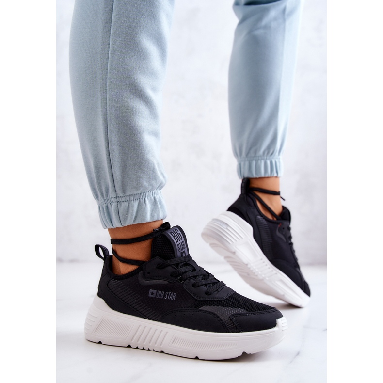 Moderigtige sneakers sportssko Big Star JJ274598 Sort 2