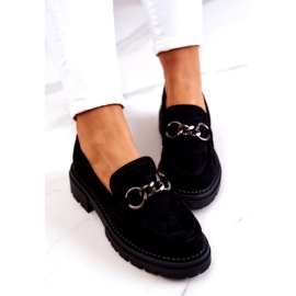 Dame ruskind Loafers La.Fi Black Willows sort 4