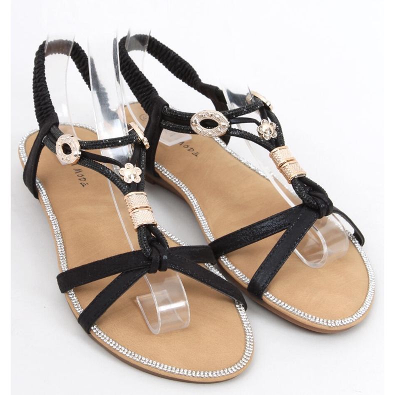 Clevon Black damesandaler sort 2