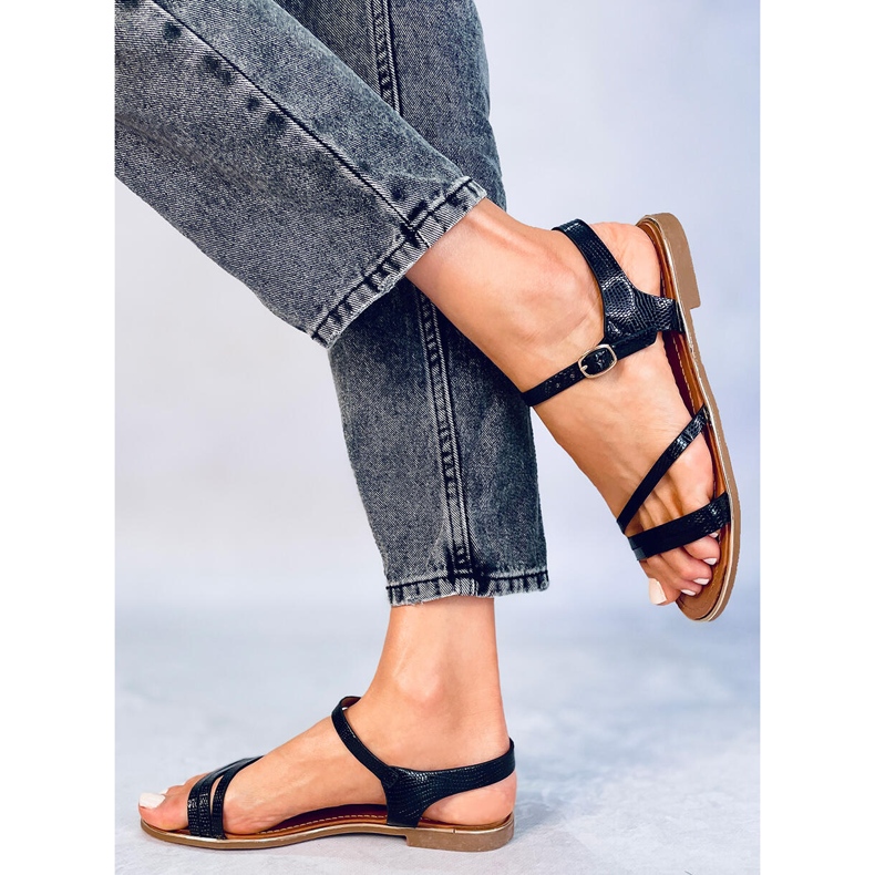 Dana Black damesandaler sort 2