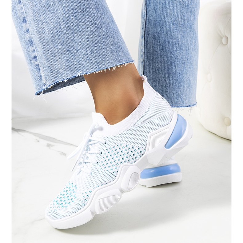 Daniela sportssneakers i hvid og blå 2