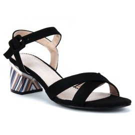 Filippo DS818 / 19 Bk Sorte sandaler 1