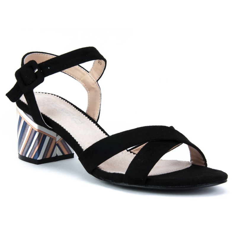 Filippo DS818 / 19 Bk Sorte sandaler 1