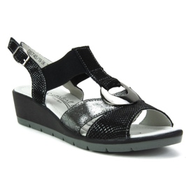 Filippo DS745 / 19 Bk Sorte sandaler 1