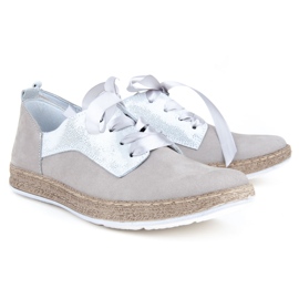 Filippo 511S sko grå nubuck sølv 2