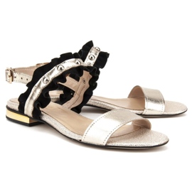 Filippo 500 Sandaler Sort / Guld gylden 2