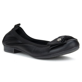 Filippo 477 Black Grain ballerinaer sort 1