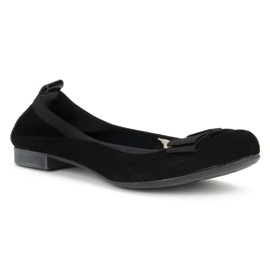 Filippo 480 sort ruskind ballerinaer 1